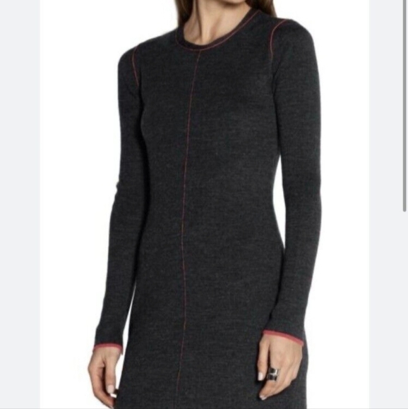 Rag & Bone wool knee-length long sleeve black dress - Picture 7 of 8